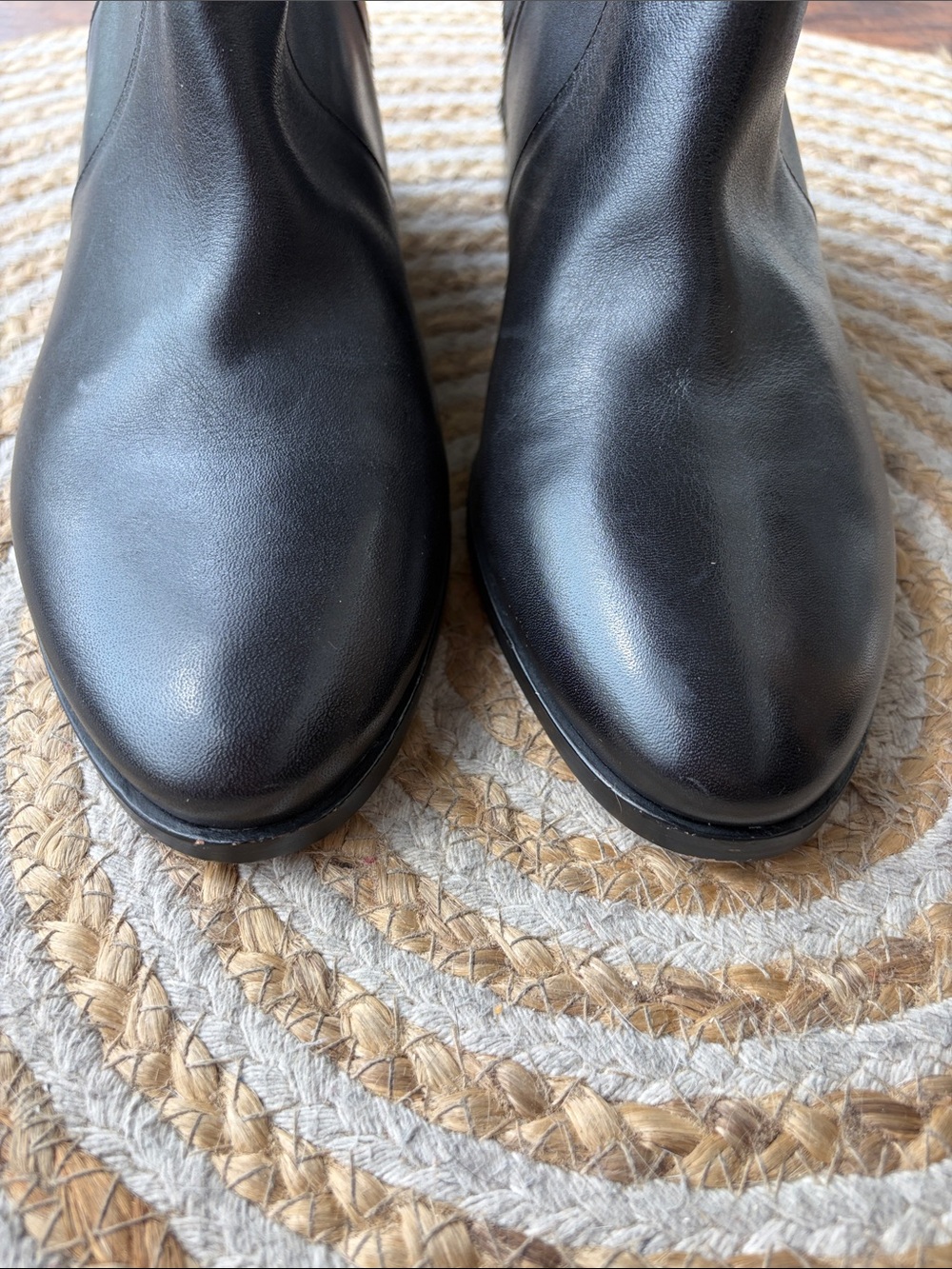 Michael Kors Black and White Animal Print Ankle Boots - Picture 3 of 4